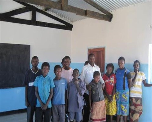 Pupils Inside New Classroom Block