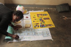 Irene making learning materials