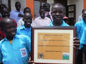 pupils with the plaque