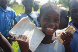 young lady with her books