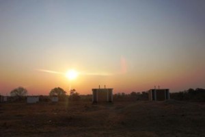 Sunset and latrines!