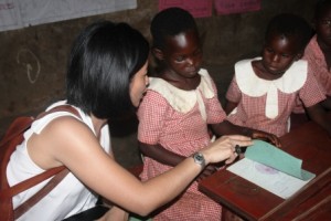 Colleen with K2 pupils